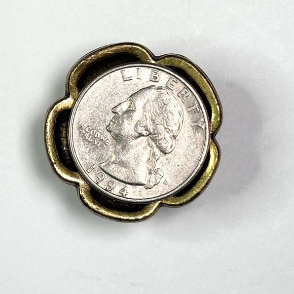 Set of 4 Vintage KBC N18322 Floral Cabinet Knobs Antiqued Brass Flower Pulls - Picture 8 of 8